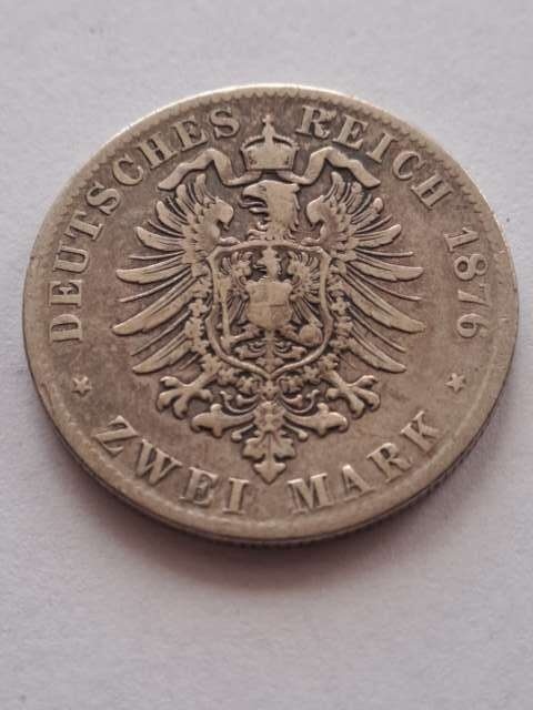 Niemcy 2 Marki Wirtembergia 1876 r
