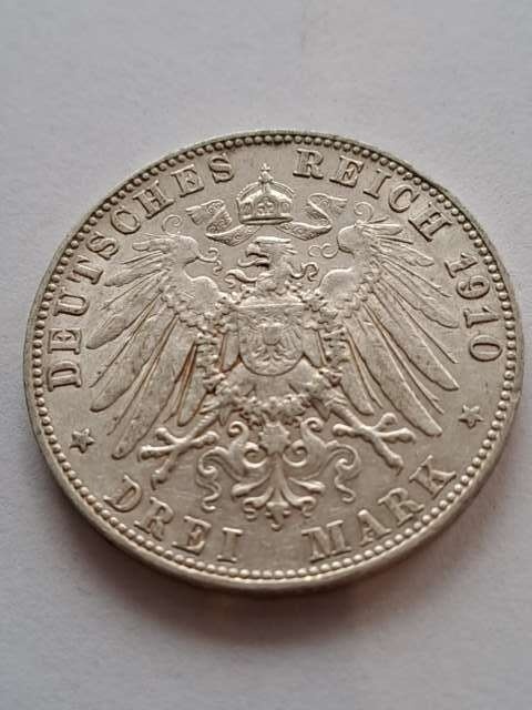 Niemcy 3 Marki Bayern 1910 r