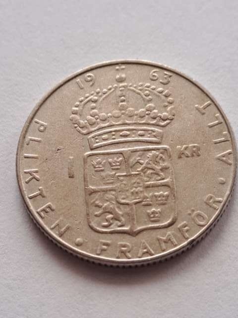 Szwecja 1 Korona Gustaf VI 1963 r