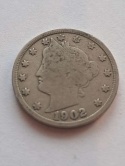USA 5 Centów Liberty 1904 r