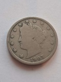 USA 5 Centów Liberty 1907 r