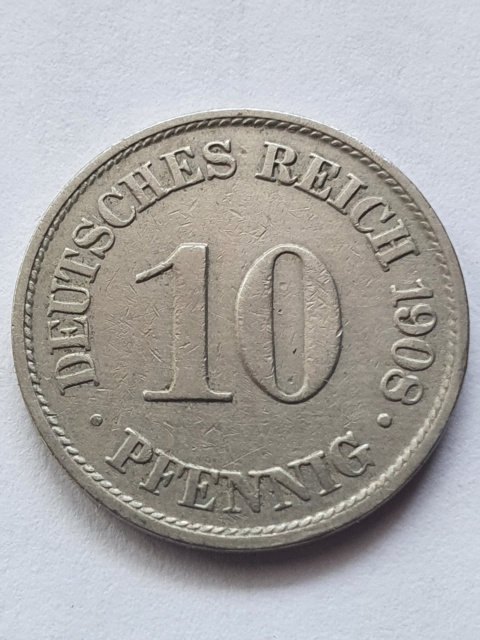 Niemcy 10 Pfennig 1908 r A