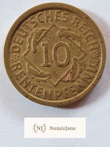 Niemcy 10 Pfennig 1924 r Litera G