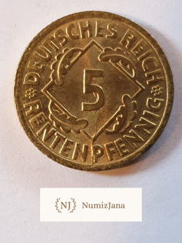 Niemcy 5 Pfennig 1923 r Litera A