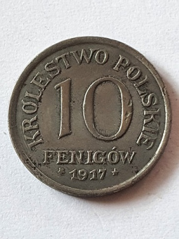 Niemieckie Władze Okupacyjne 10 Fenigów 1918 r