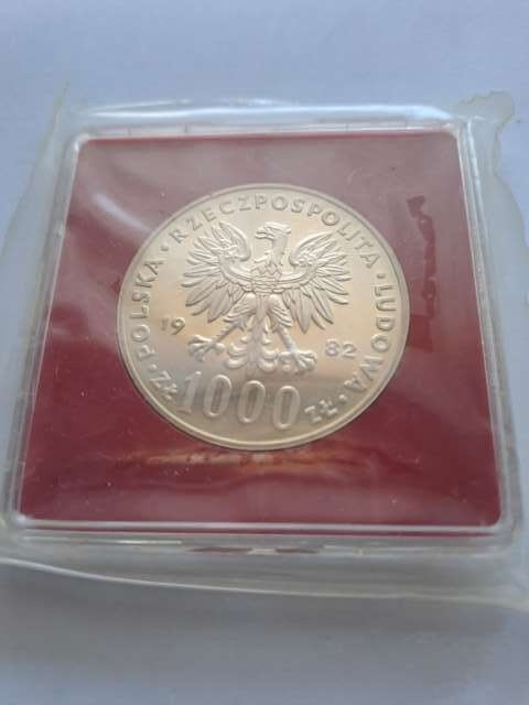 1000 zł Jan Paweł II 1982 r próba zgrzewa bankowa