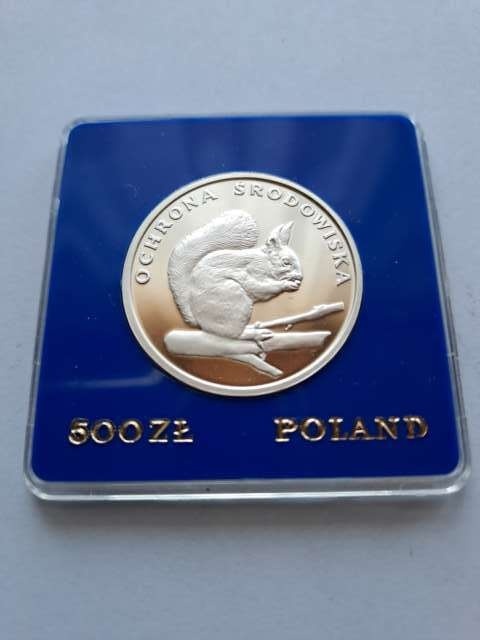 500 zł Ochrona Środowiska Wiewiórka 1985 r
