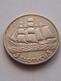 5 zł Żaglowiec 1936 r