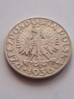 5 zł Żaglowiec 1936 r