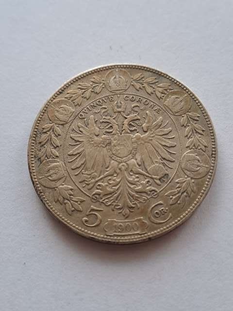 Austria 5 Koron Franciszek Józef I 1900 r