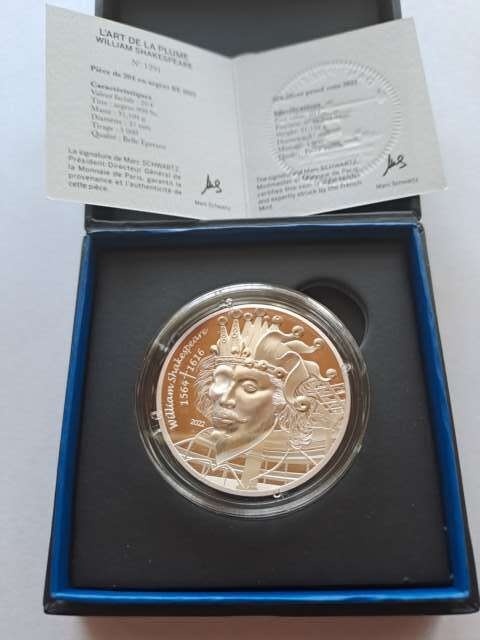 Francja 20 Euro W. Shakespeare 2022 r proof