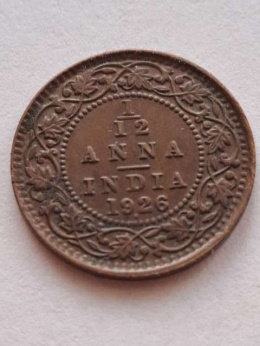 Indie 1/12 Anny Jerzy V 1926 r