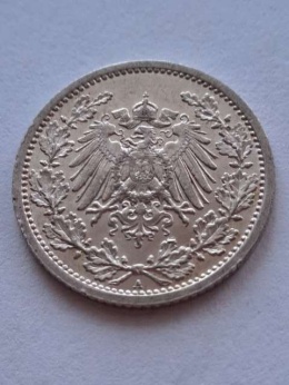 Niemcy 1/2 Marki Wilhelm II 1914 r A