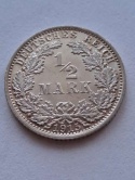 Niemcy 1/2 Marki Wilhelm II 1915 r A