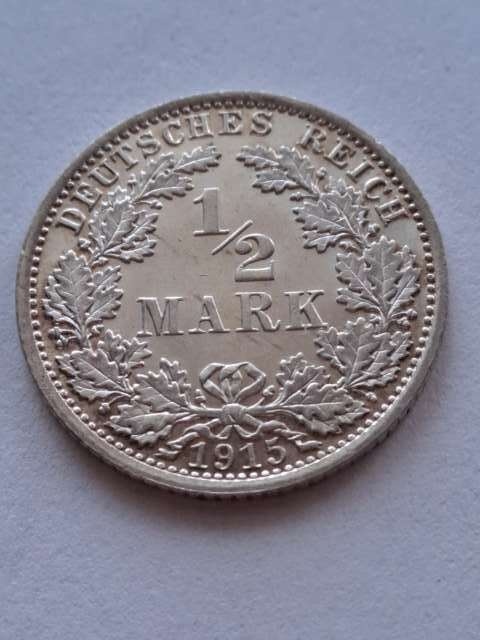 Niemcy 1/2 Marki Wilhelm II 1915 r A