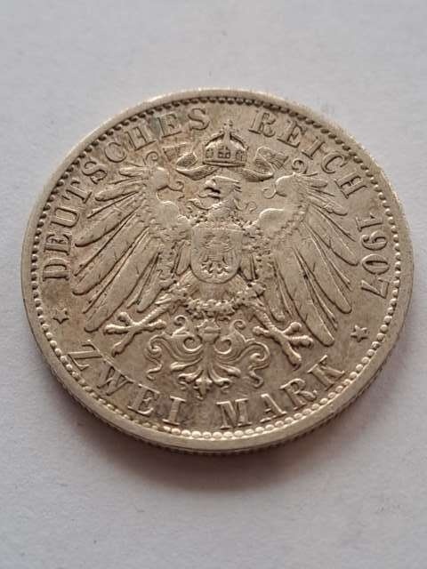 Niemcy 2 Marki Prusy 1907 r