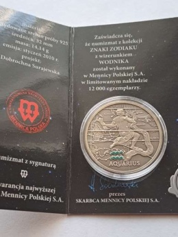 Numizmat Znak Zodiaku Wodnik