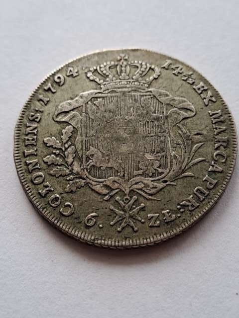 Stanisław August Poniatowski Talar 6 złotowy 1794 r