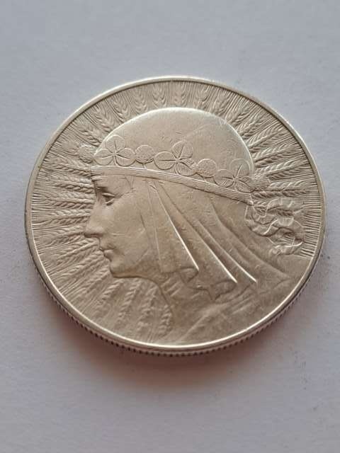10 zł Głowa Kobiety 1932 r znak