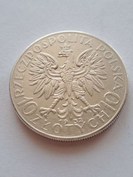 10 zł Głowa Kobiety 1932 r znak