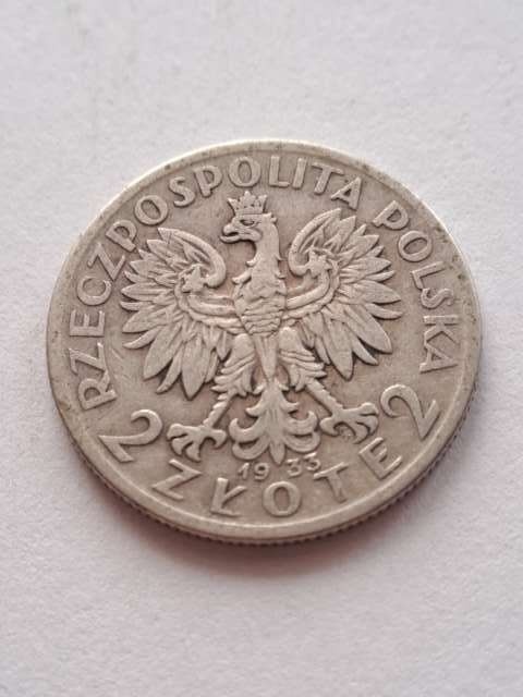 2 zł Głowa Kobiety 1933 r
