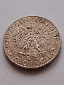 5 zł Głowa Kobiety 1934 r