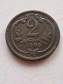 Austria 2 halerze Franciszek Józef I 1902 r