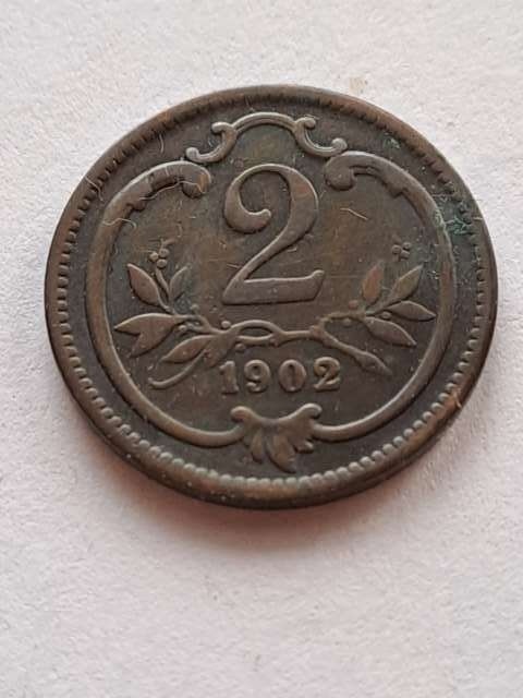 Austria 2 halerze Franciszek Józef I 1902 r