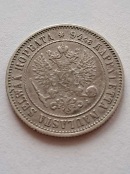 Finlandia 1 Markka Aleksander II 1890 r