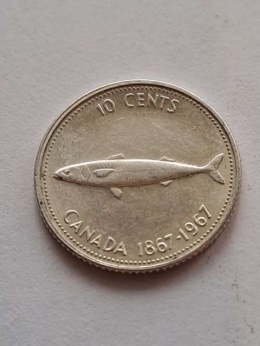 Kanada 10 centów Elżbieta II 1867-1967 r