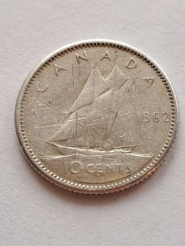 Kanada 10 centów Elżbieta II 1962 r