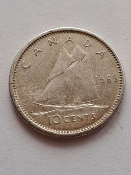 Kanada 10 centów Elżbieta II 1963 r