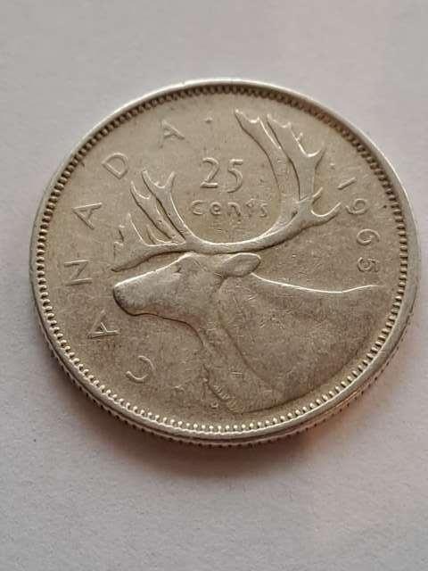 Kanada 25 centów Elżbieta II 1965 r