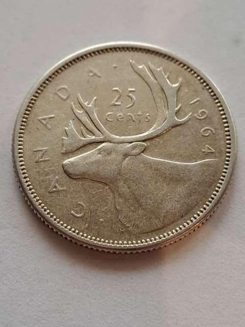 Kanada 25 centów Elżbieta II 1964 r