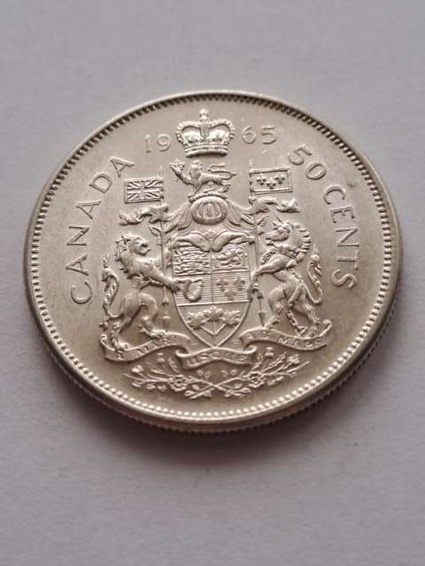 Kanada 50 centów Elżbieta II 1965 r