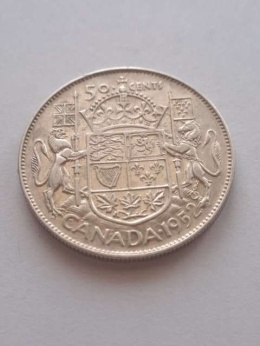 Kanada 50 centów Jerzy VI 1952 r