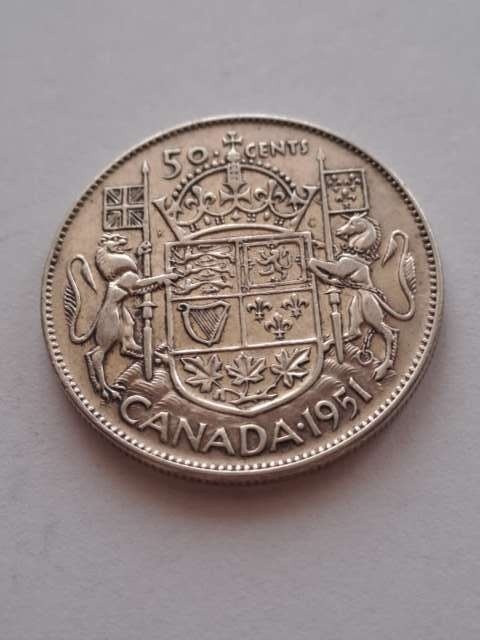Kanada 50 centów Jerzy VI 1951 r