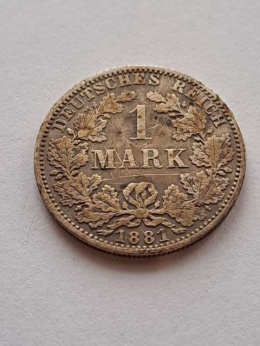 Niemcy 1 Marka Wilhelm I 1881 r A