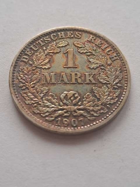 Niemcy 1 Marka Wilhelm II 1907 r D