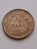 Niemcy 1/2 Marki Wilhelm II 1914 r A