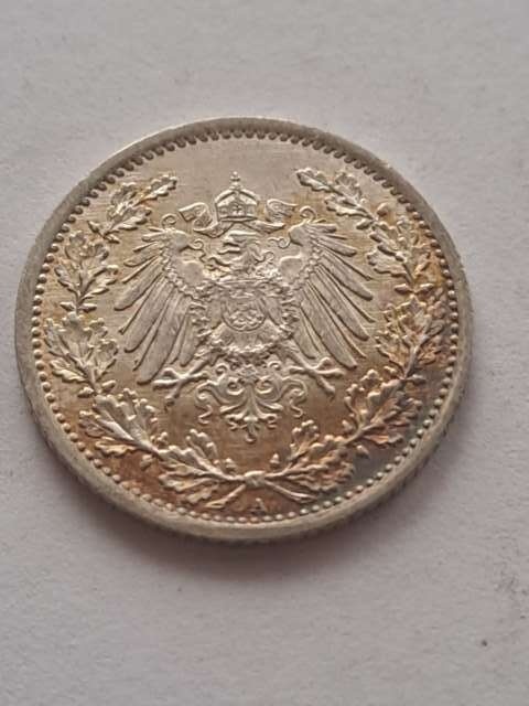 Niemcy 1/2 Marki Wilhelm II 1914 r A