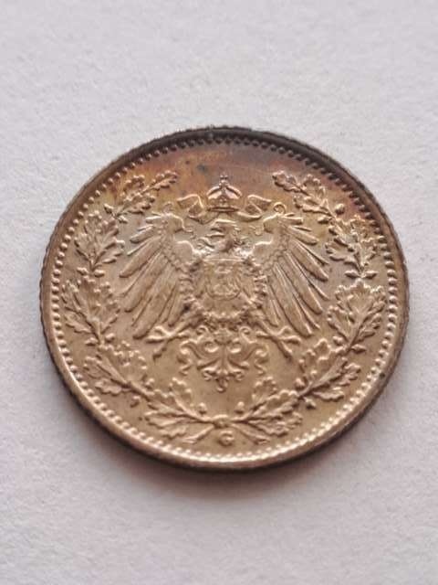 Niemcy 1/2 Marki Wilhelm II 1916 r G