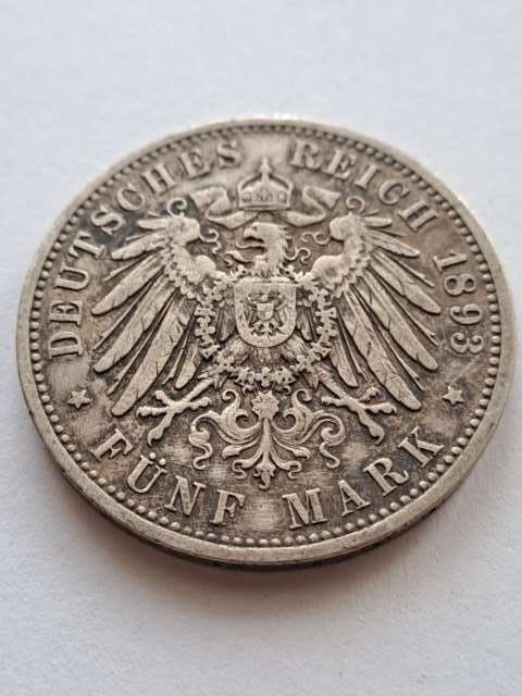 Niemcy 5 Marek Prusy 1893 r