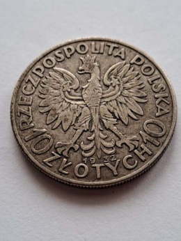 10 zł Głowa Kobiety 1932 r bez znaku