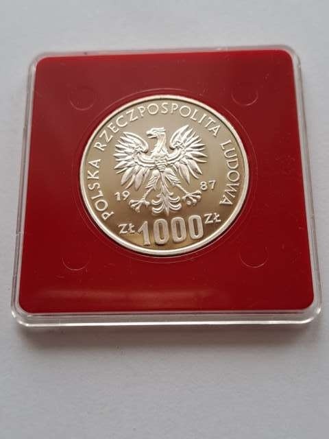 1000 zł XV Zimowe Igrzyska Olimpijskie 1987 r