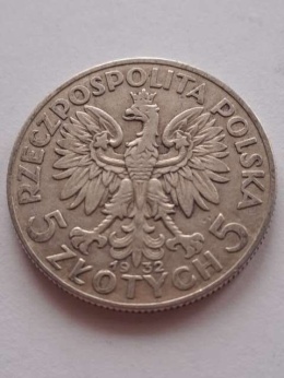 5 zł Głowa Kobiety 1932 r