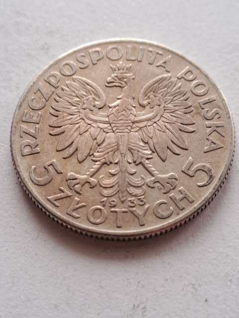 5 zł Głowa Kobiety 1933 r