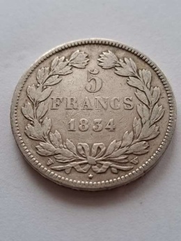 Francja 5 Franków Louis Philippe I 1834 r