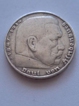 Niemcy 5 Marek Hindenburg 1935 r D