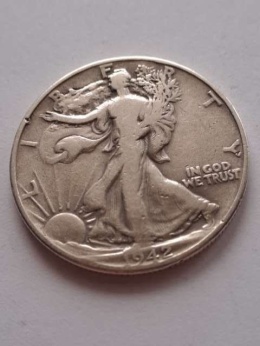 USA 1/2 Dollara idąca Wolność 1942 r